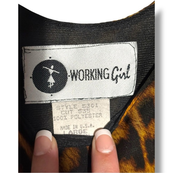 Working Girl Chic Leopard Print Sheer Tan and Black Breathable Flowy Tank Top - Picture 7 of 15